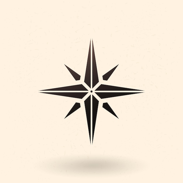 Vector Single Icon Classic Wind Rose