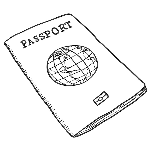 Vector Single Sketch Passport