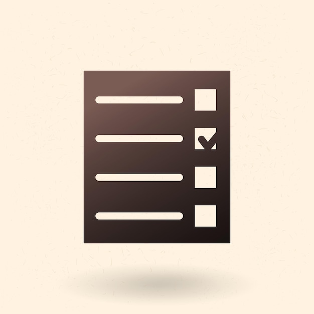 Vector Single Vote List Bulletin Icon