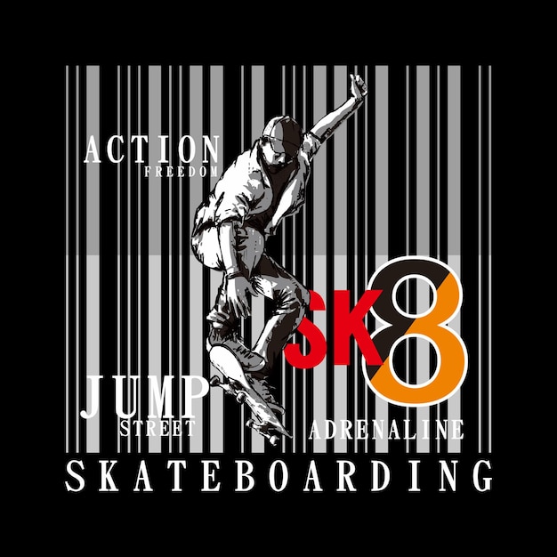 vector skater images stylish t shirt design