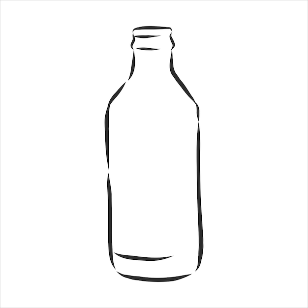 Vector of Sketch Bottles. Vector of Sketch Bottles. glass bottle, vector sketch illustration