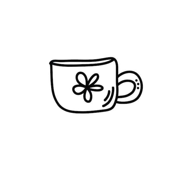 Vector sketch illustration cup of coffee