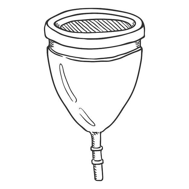 Vector Sketch illustration Menstrual Cup