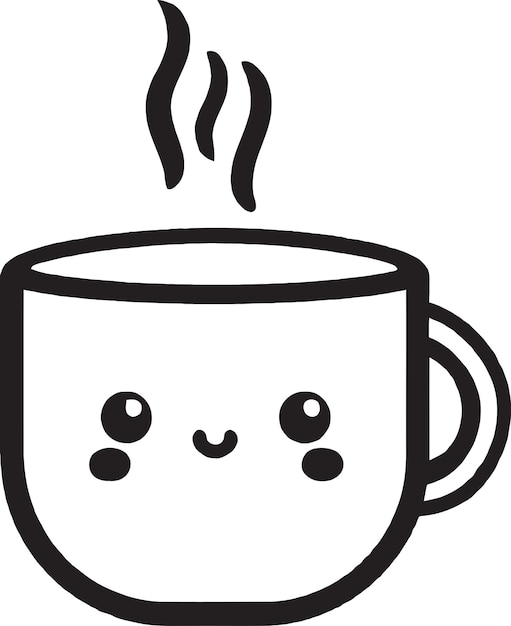 Vector Sketch of Tea and Coffee Cup