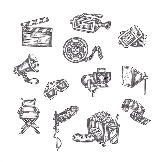 Vector sketches of cinema