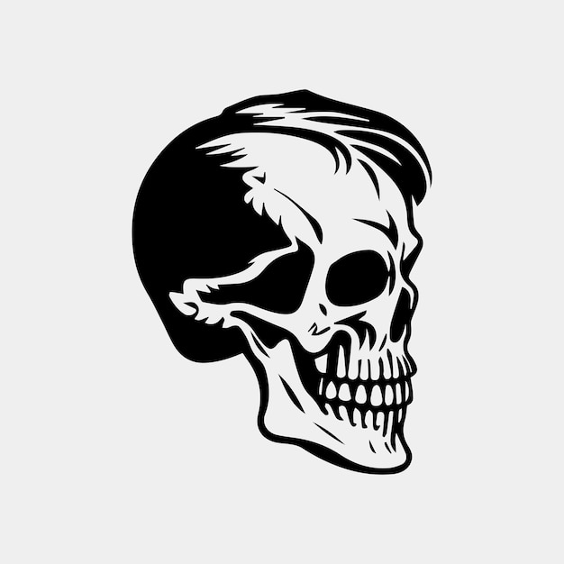 Vector skull of hipster Abstract silhouette of a human skull