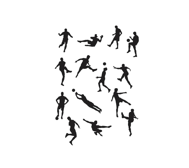 Vector Soccer Silhouettes art vector design