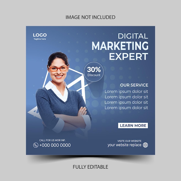 vector Social media Digital marketing agency and promotional template