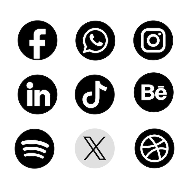 Vector social media icon set