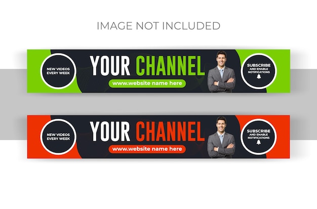 Vector social media YouTube cover design template