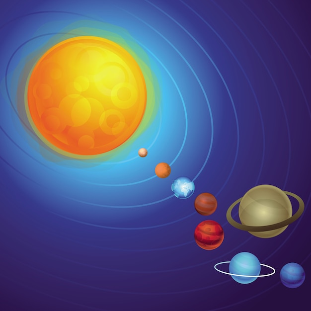 Vector solar  system concept