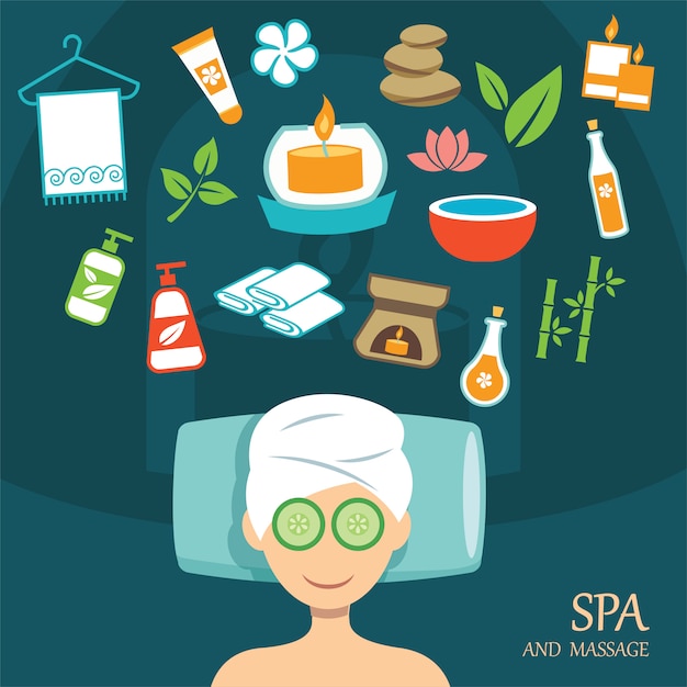 Vector spa flat design