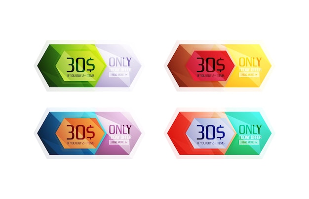 Vector special offer stickers and banners