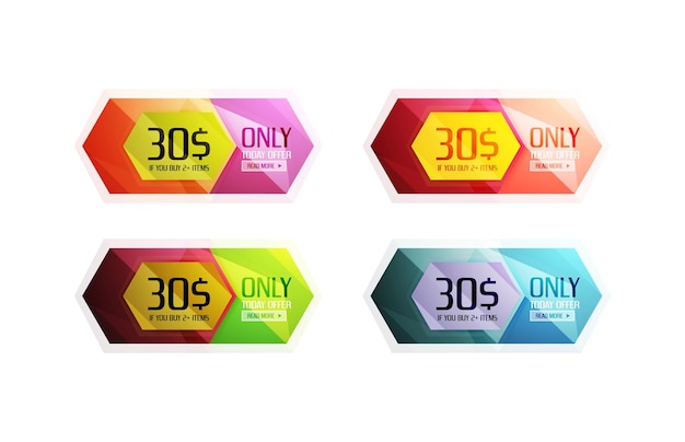 Vector special offer stickers and banners