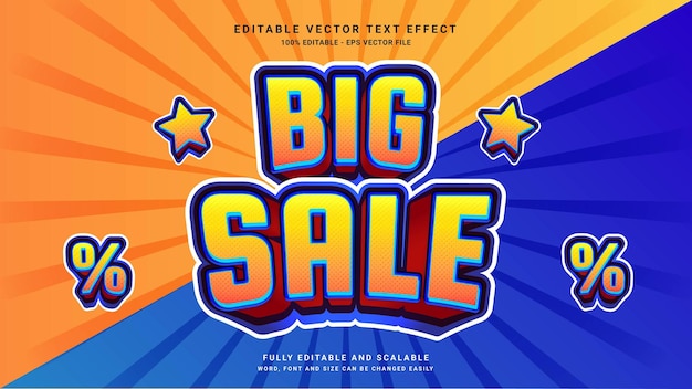 Vector special promo sale banner editable text effect ecommerce