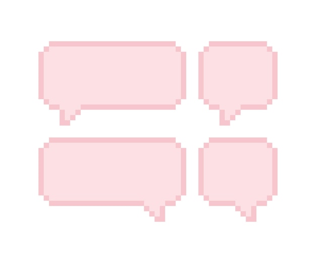 vector speech balloon pixel art