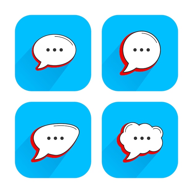 Vector speech bubble pack collections