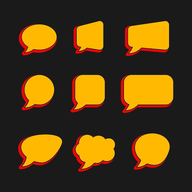 Vector speech bubble pack collections