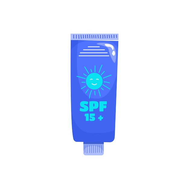 Vector vector spf sunscreen health and safety set of sunscreens concept cream and suntan ultraviolet