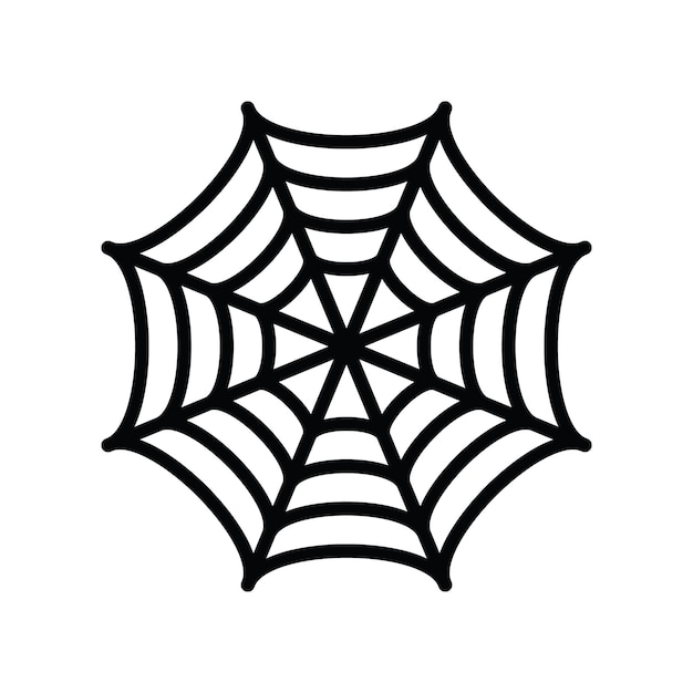 Vector Spider Web on White Background