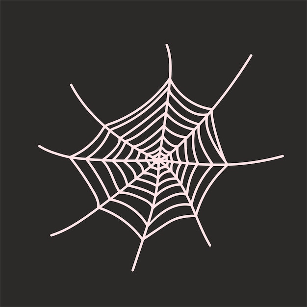 Vector spiderweb halloween print on black background