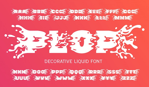 Vector splashing font