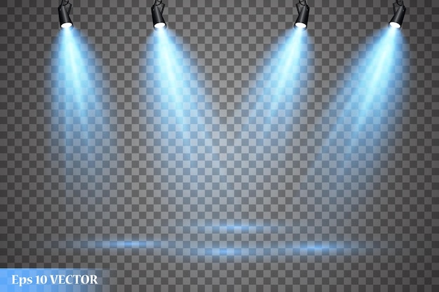 Vector Spotlights Scene Light Effects Glow light effect Vector illustration