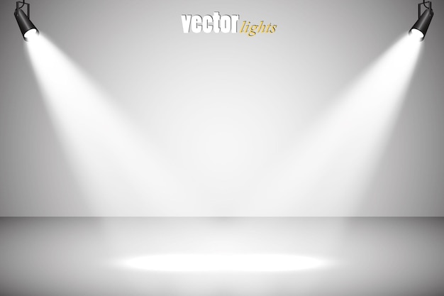 Vector Spotlights. Scene Light Effects Vector. Glow light effect.