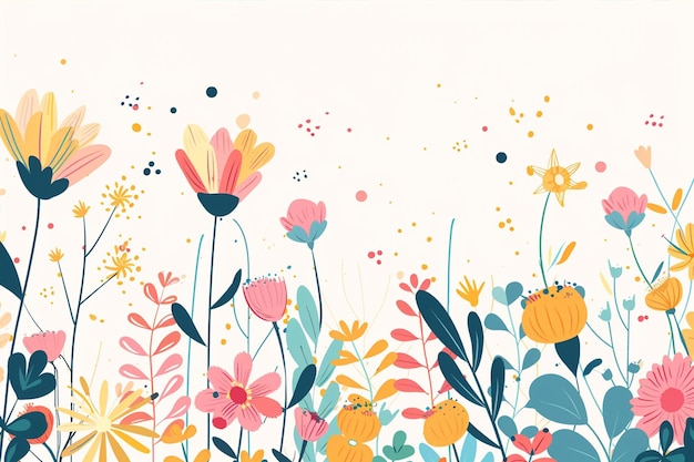 Vector vector spring floral background