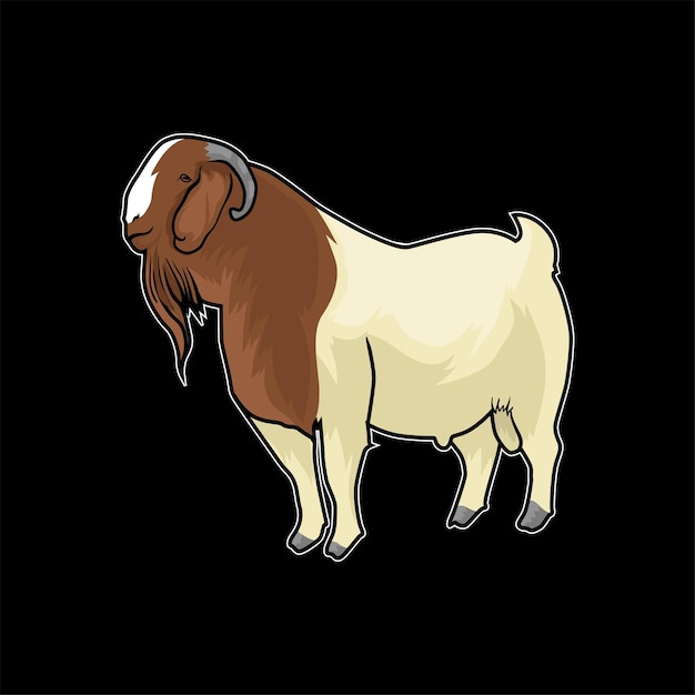 Vector Stock Boer Goat Design Illustration