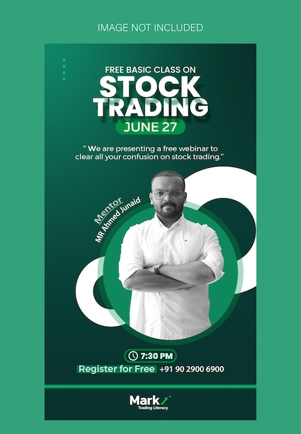 Vector stock trading poster template