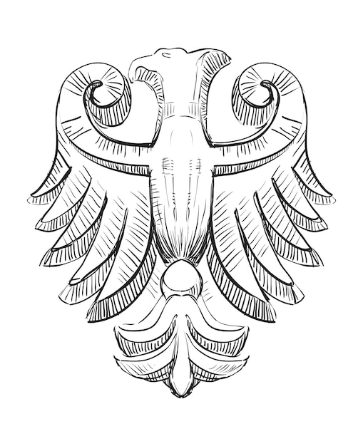 Vector stone eagle