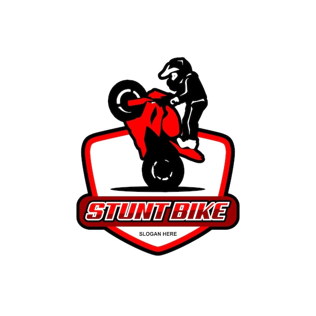 vector stunt bike motor logo