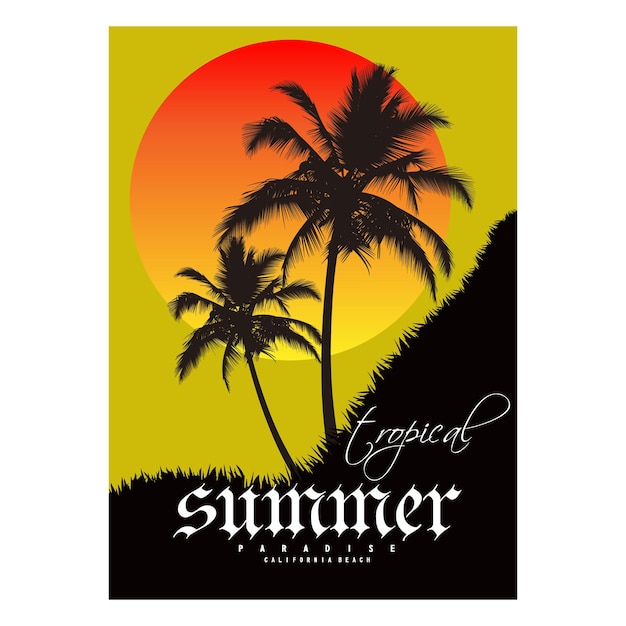 vector summer california t shirt design