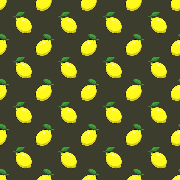 Vector summer pattern with lemons