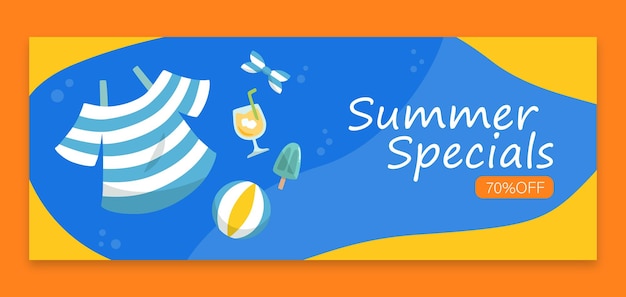 Vector vector summer specials sale 70off banner template