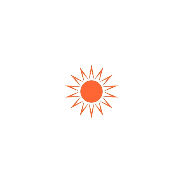 vector sun element orange color decoration