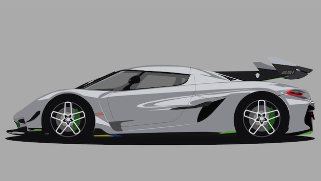 vector super car grey