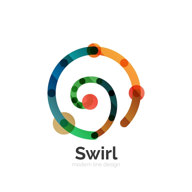 Vector swirl circle logo