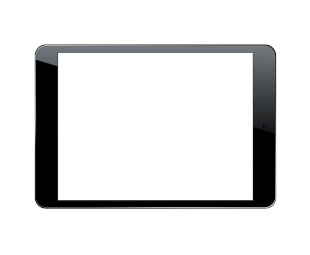 Vector vector tablet pc isolated on white.