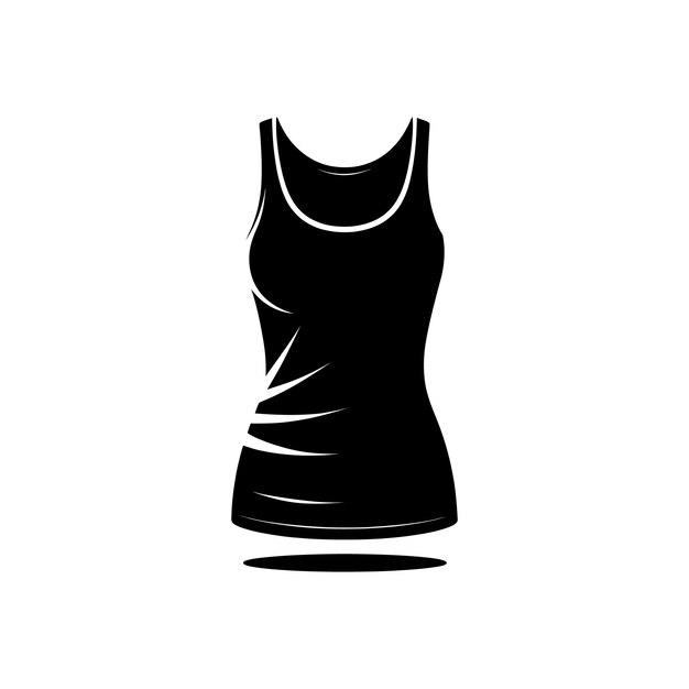 Vector vector tank top silhouette modern apparel illustration for fashion projects