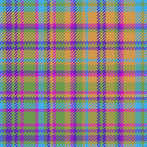 Vector tartan pattern of texture textile check with a plaid fabric seamless background in green and orange colors