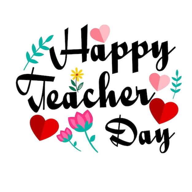 Vector vector teachers day concept with lettering t shirt design