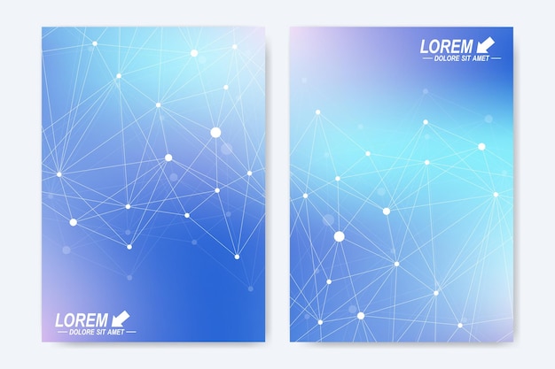 Vector template for brochure leaflet flyer advert cover catalog magazine or annual report geometric