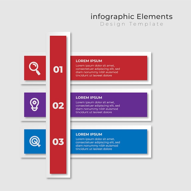 Vector template infographics colored composite parts for presentations advertising