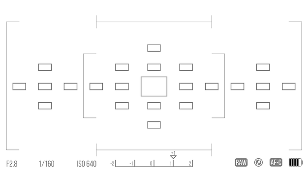 Vector template for your design. Camera viewfinder. Focusing screen of the camera. Viewfinder camera recording.