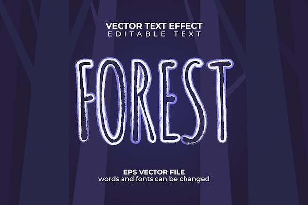 vector text effect brush line effect on dark purple background eps file