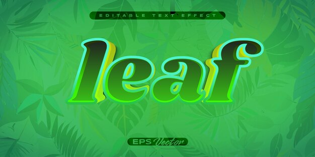 Vector vector text effect editable green eco nature