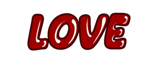 Vector text effect love