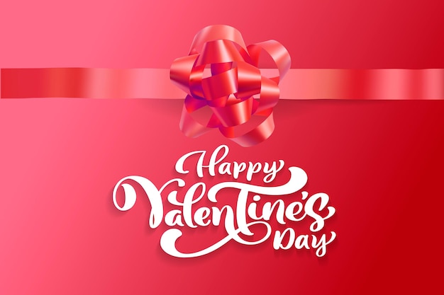 Vector text Happy Valentines Day typography design for greeting card and poster Valentine quote